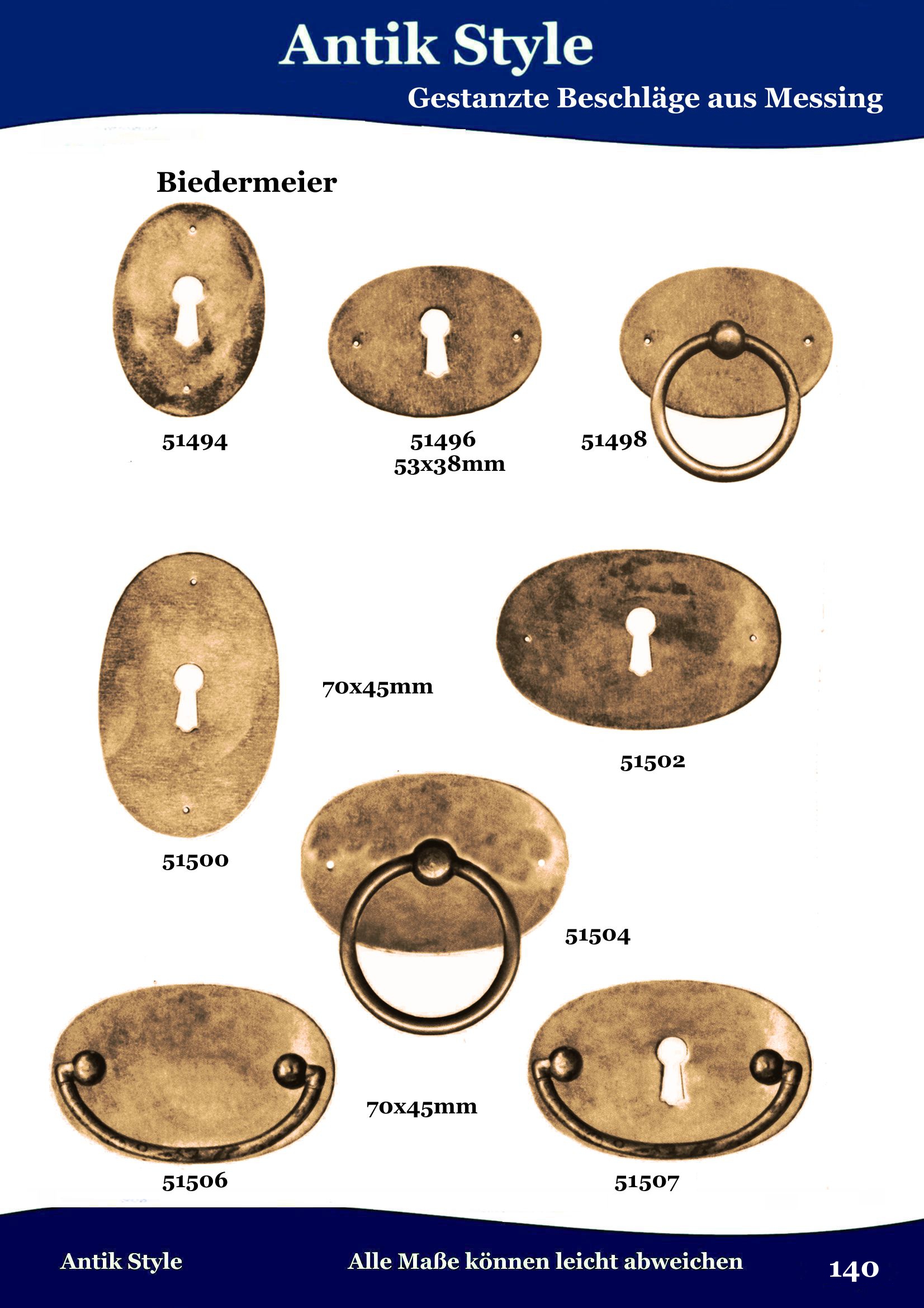 Gestanzte Beschläge für Möbel Biedermeier aus Messing Seite 140 Biedermeier Epochen