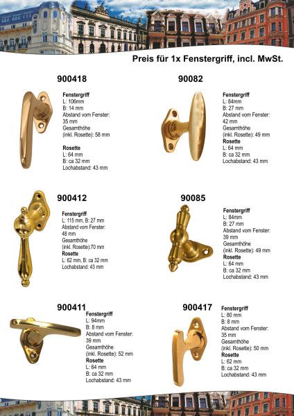 S.583 Fenstergriffe